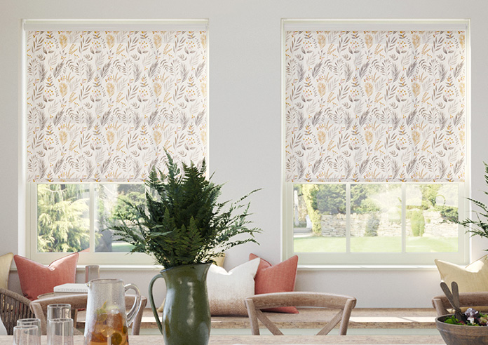 Folk Floral, Elysium Gold - Twist&Fit Roller Blind - Image 3